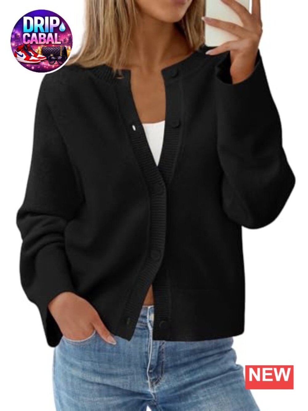 Womens Oversized Cardigan Sweater Drop Shoulder Chunky Knit Long Bell Sleeve